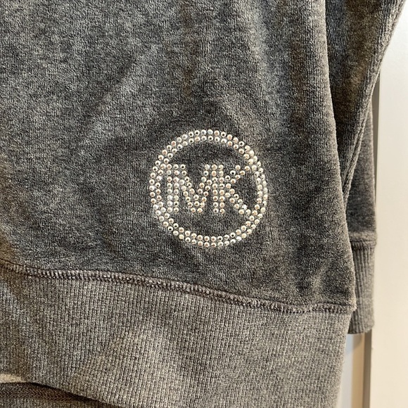 NWT Michael Kors Velour Lace Up Sweatshirt Small - Picture 3 of 6